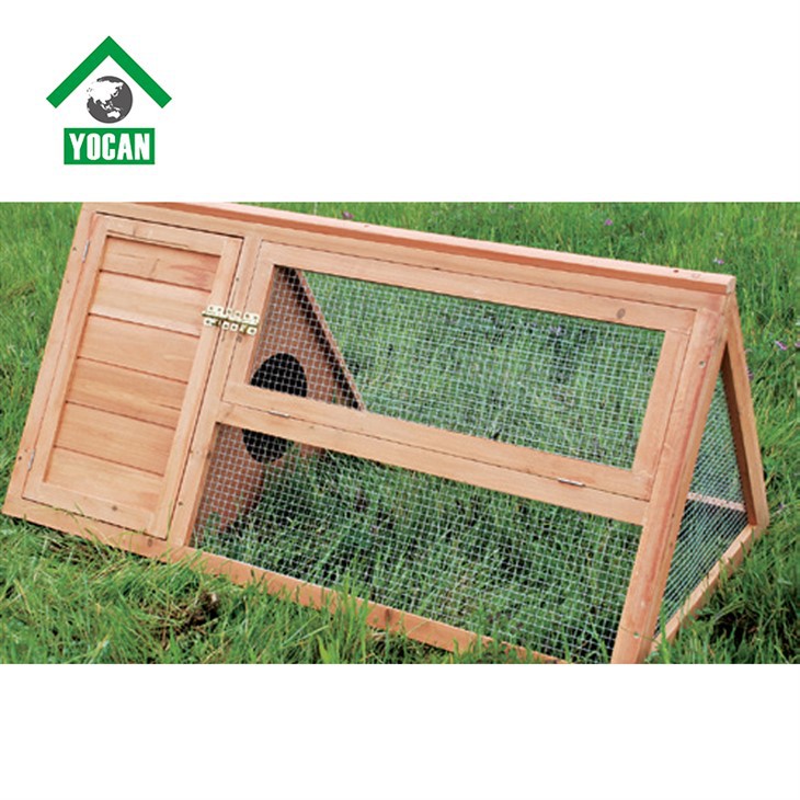 Wooden Triangle Shaped Rabbit Hutch